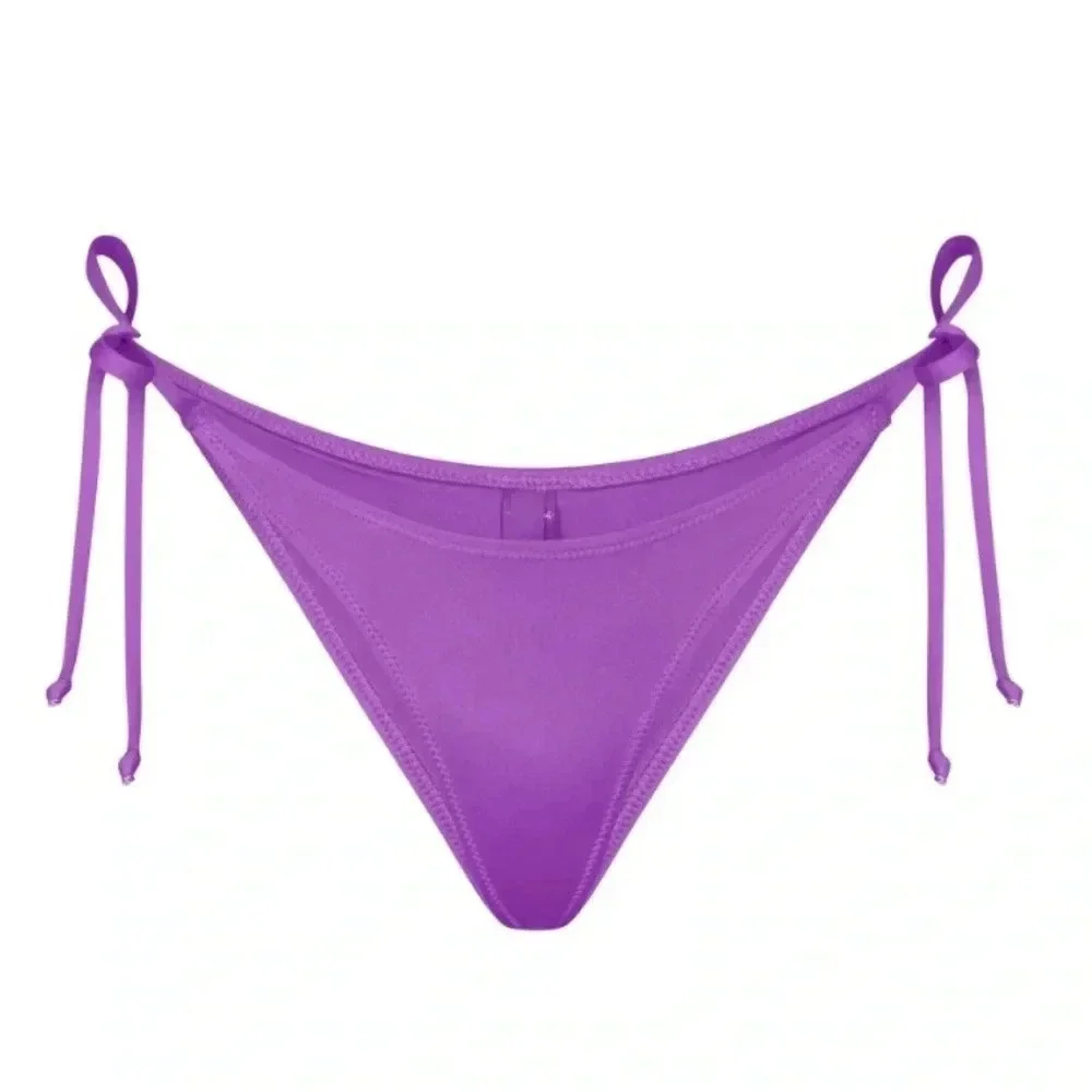 SKIMS Swim DIPPED TIE BOTTOM Violet Purple Size 4X. New with Tags